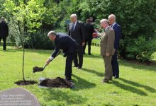 Prezydent Bronisław Komoroski sadzi Dąb Wolności